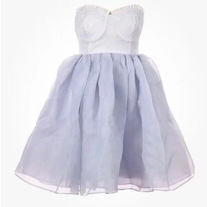 5X Selkie Roccoco Corset Dress in Baby Pinstripe